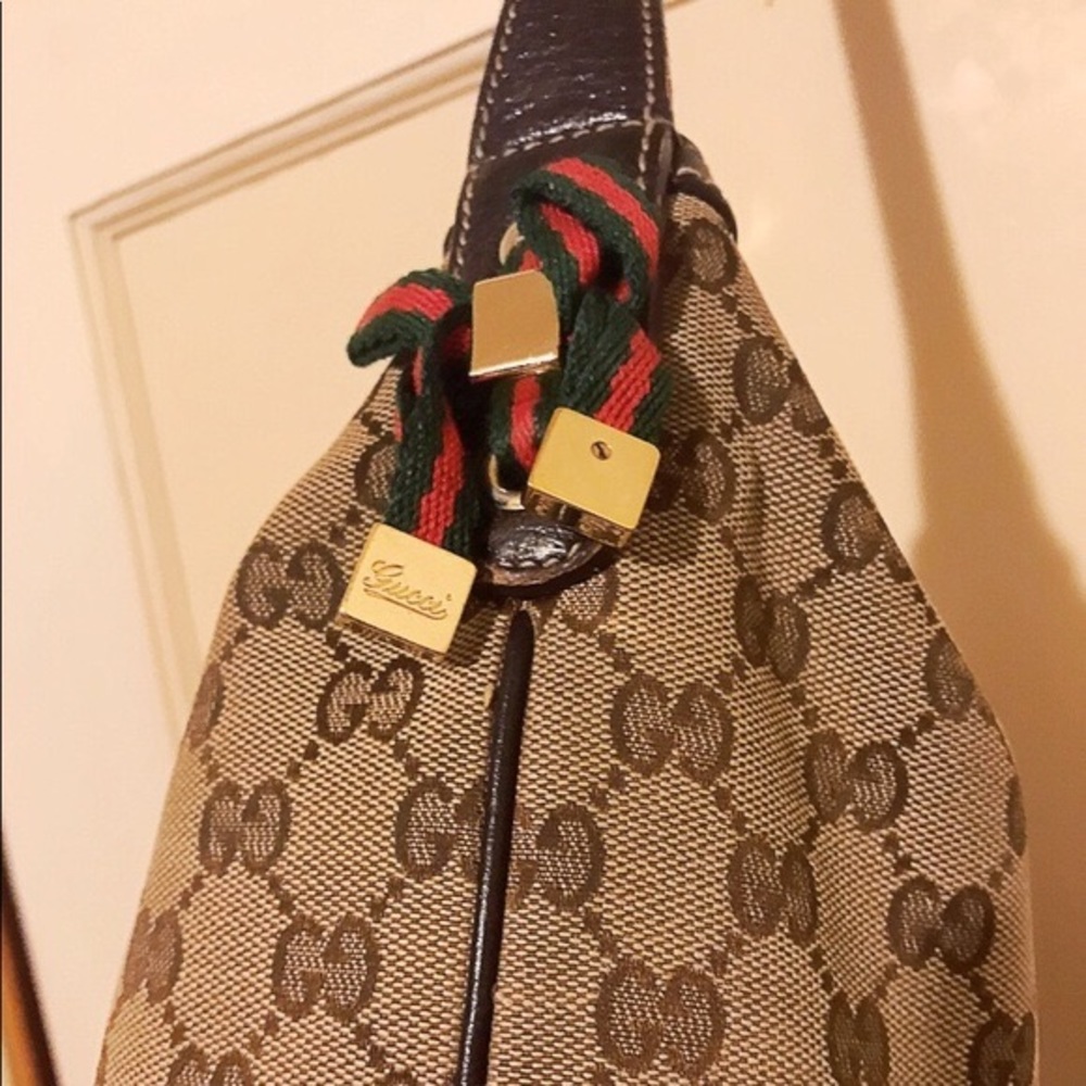 COPY - Authentic GG canvas Hobo 15”w x 12”h Lg ho…